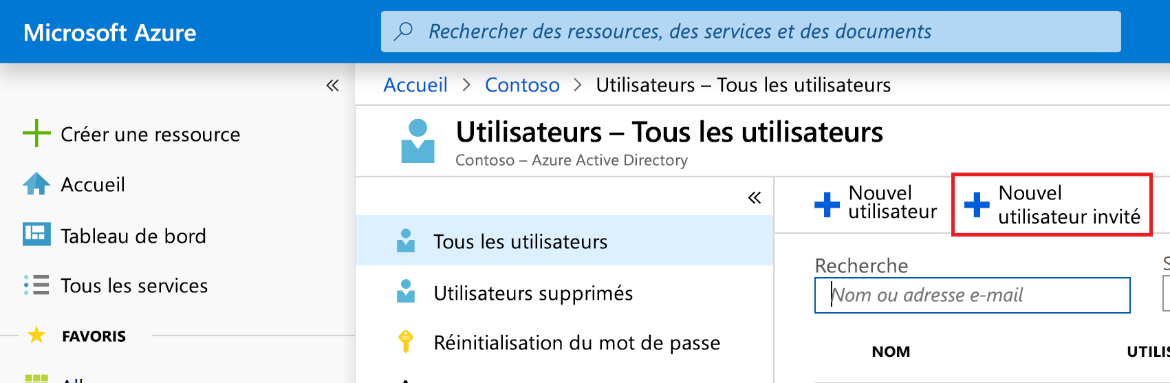 Ajouter un invité dans Microsoft Entra ID.