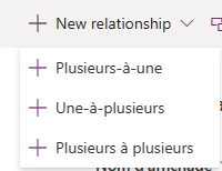 Sélectionner le type de relation.