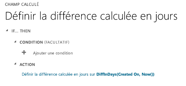 Différence en jours depuis la création de la ligne.