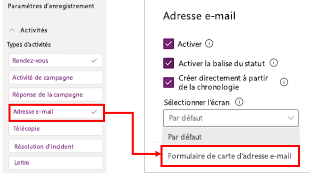 Créer et utiliser des formulaires de carte dans la chronologie