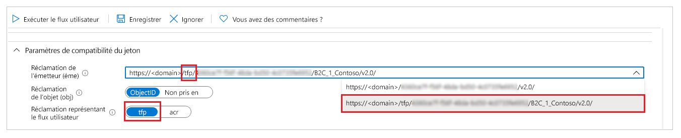 Configurer la compatibilité des jetons avec tfp.