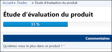 Suivre la progression à l’aide d’une barre.