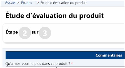 Suivre la progression à l’aide d’un numéro.