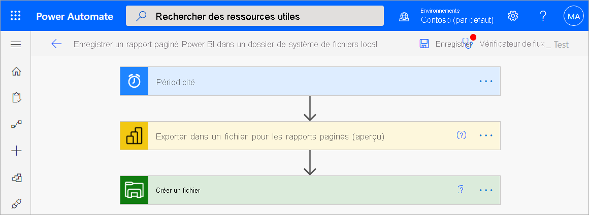 Set up recurring exports of a paginated report.