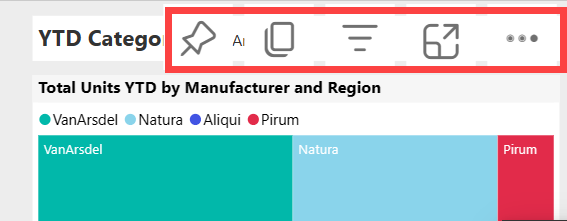 Capture d’écran montrant le service Power BI avec les Filtres développés.