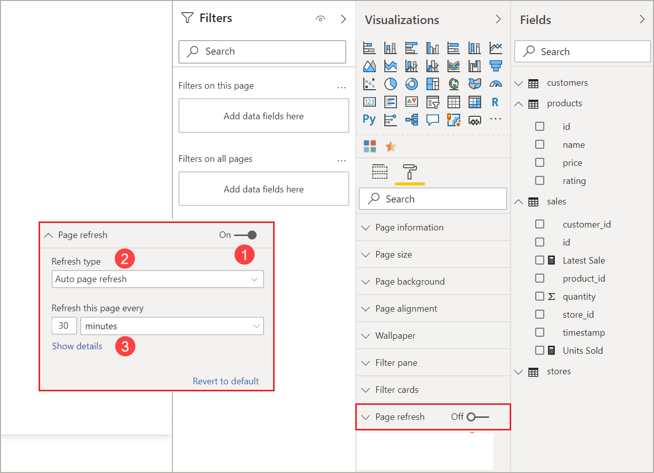 Emplacement d’Actualisation de la page