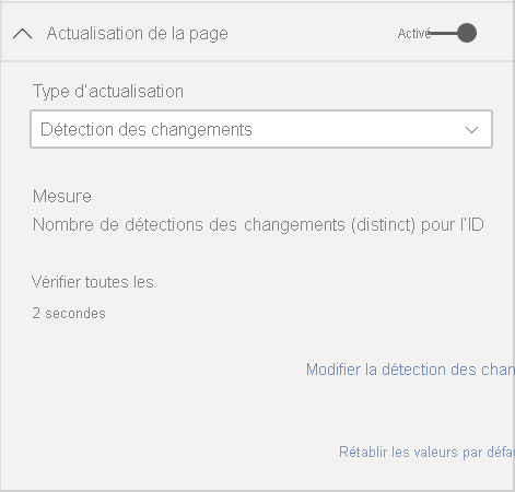 Carte de détection des changements avec les détails