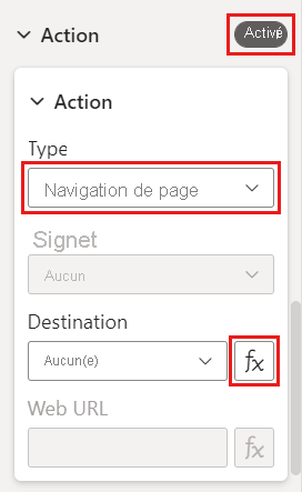 Capture d’écran montrant le bouton Navigation entre les pages.