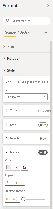 Screenshot showing formatted disabled button border.