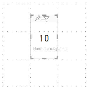 Screenshot of the report canvas, showing how gridlines and snap-to-grid can ensure the visuals in your reports are neatly aligned.