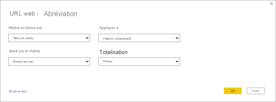 Web URL dialog box