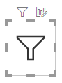 Capture d’écran montrant que le segment réactif est si petit qu’il s’agit d’une icône de filtre.