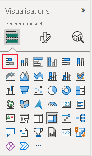 Screenshot shows the visualizations to choose from for the data.