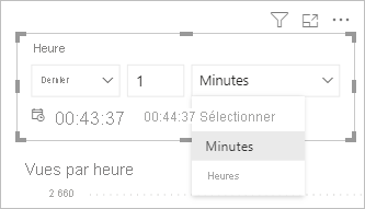 Capture d’écran montrant des options de fenêtre de temps pour une carte de filtre.