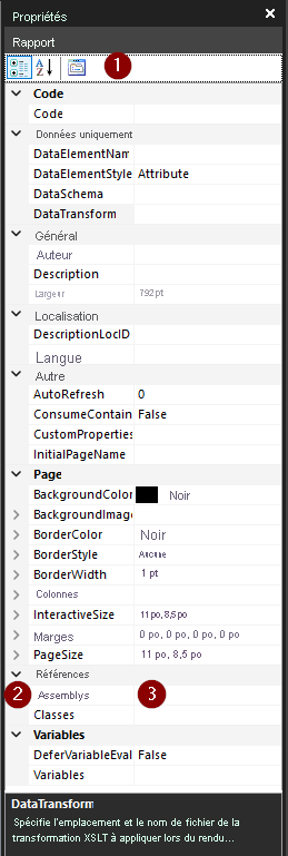 Screenshot showing Properties pane.