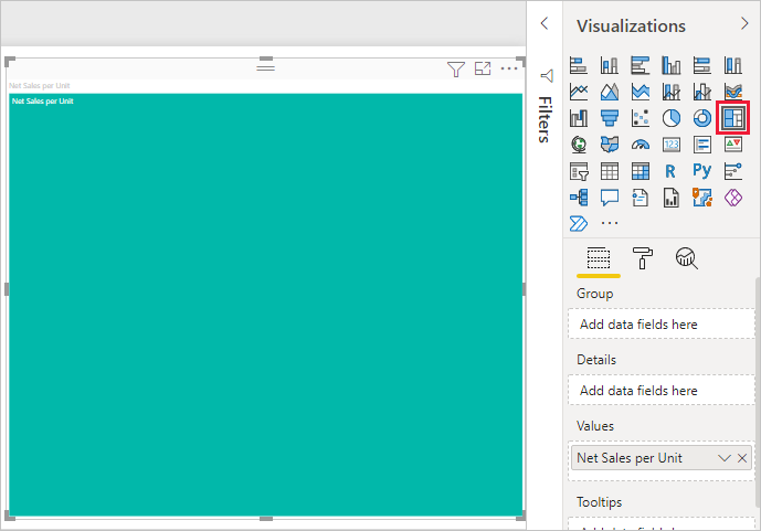 Capture d’écran d’un graphique transformé en compartimentage.