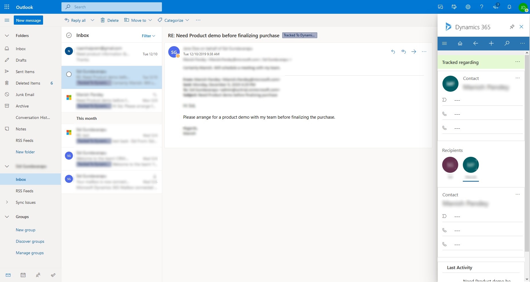 Prise en charge des utilisateurs délégués dans App for Outlook