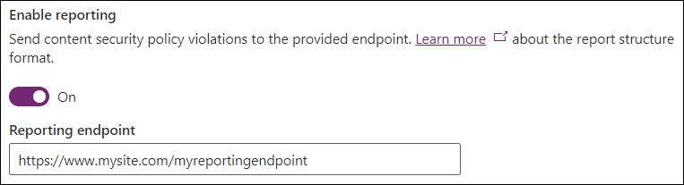 Activation d’un point de terminaison de génération de rapports