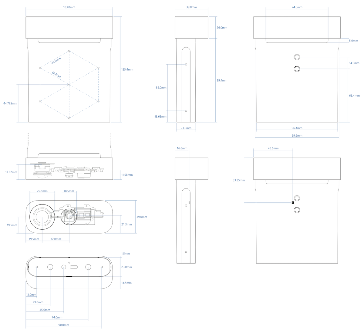 Dimensions Azure Kinect DK