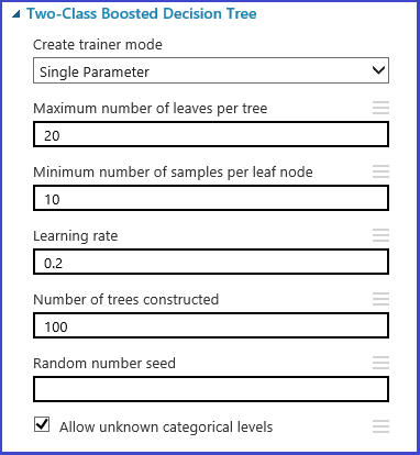 Arbre de décision optimisé à deux classes, paramètre unique