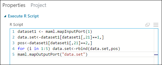 Script R dans le module Exécuter un script R