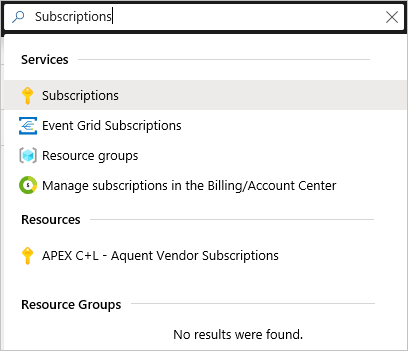 Capture d’écran des résultats de recherche pour « Microsoft Entra ID » dans le portail Azure. Le résultat de la recherche pour « Services » est mis en surbrillance.