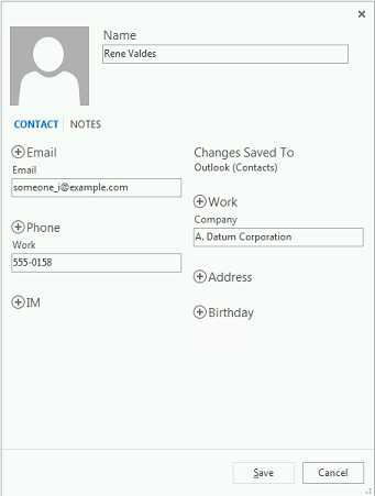 Contact Jonathan sans aucune fonction dans Dynamics CRM