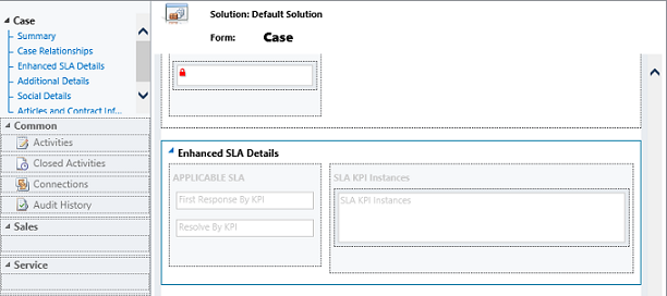 Utiliser les détails du contrat SLA amélioré dans un formulaire d'incident