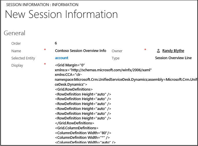 Définir les informations de vue d’ensemble de la session