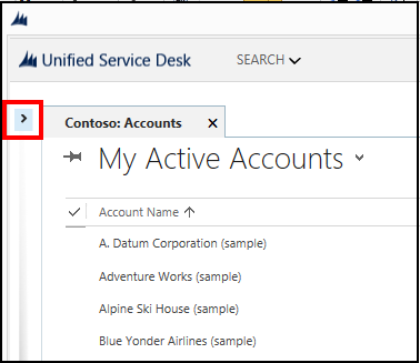 Sélectionner le développeur dans Unified Service Desk