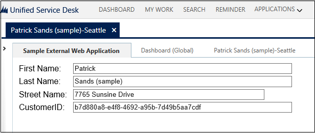 Capture d'écran Test de l'adaptateur WebApp