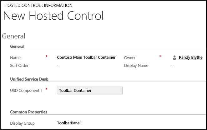 Contrôle hébergé Conteneur de barre d'outils