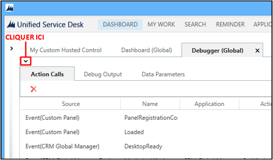 Expanded testing area in debugger