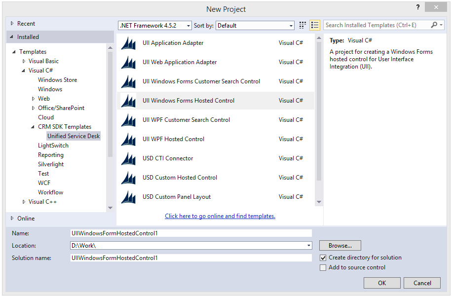 Créer un contrôle hébergé de formulaire Windows d'interface utilisateur