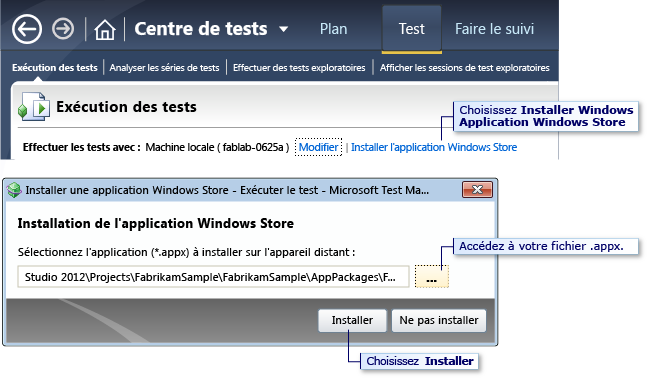 Installer l'application Windows Store à partir de MTM