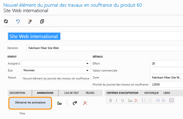 Démarrer la création de plan conceptuel PowerPoint à partir d'un élément de travail