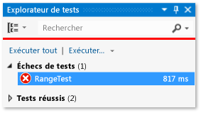 RangeTest a échoué