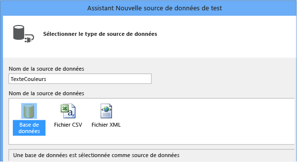 Ajouter une source de données pour la base de données