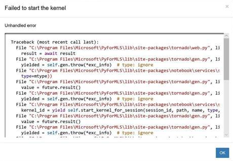 Python 3 Kernel error