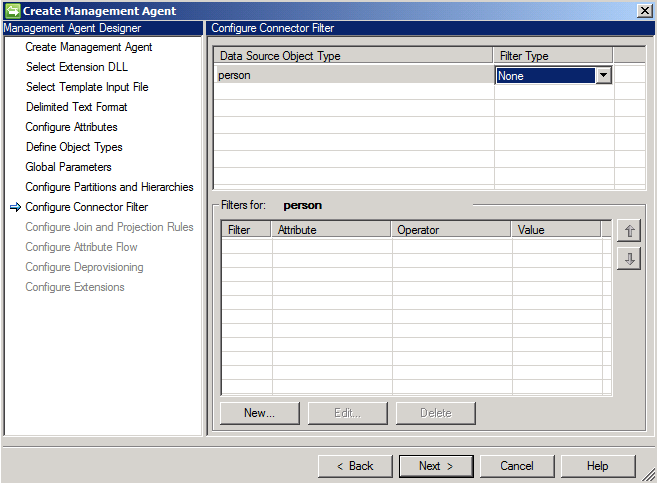 Configure Connector Filter