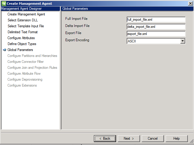 Global Parameters