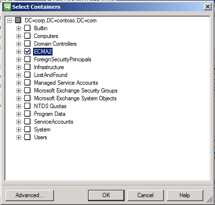 Select containers