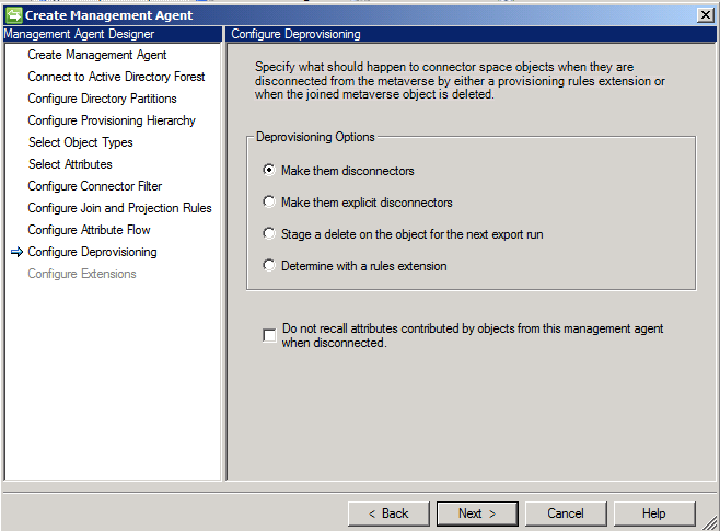 Configure deprovisioning