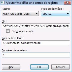 Ajouter une valeur de registre pour déployer avec l’outil de personnalisation Office (OPO)