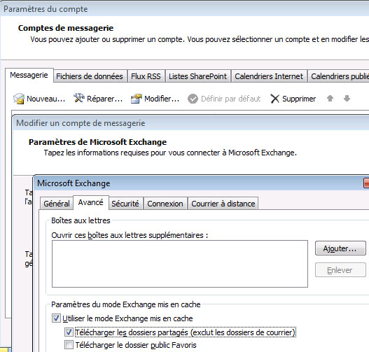 Télécharger le paramètre des dossiers partagés