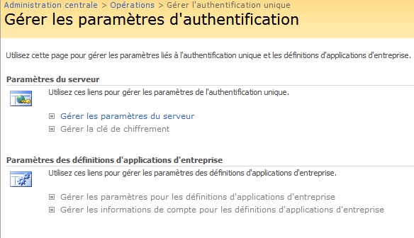 Administratioin centrale : gérer l’authentification unique