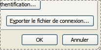 Services Excel : boîte de dialogue Exporter le fichier de connexion