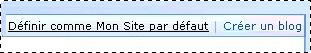 Définir comme la sélection par défaut de Mon site