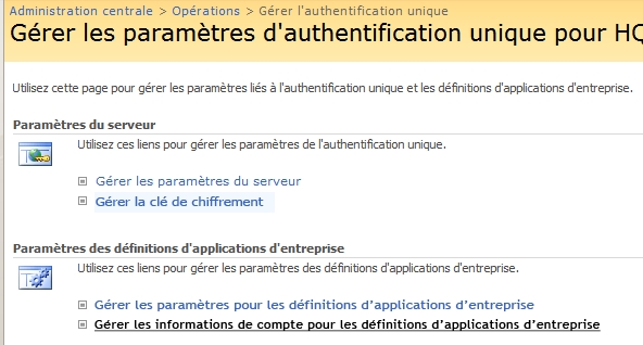 Gérer les informations de compte pour l’entreprise