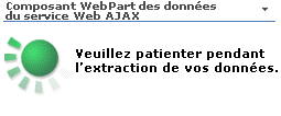 Message de récupération de données de composant WebPart